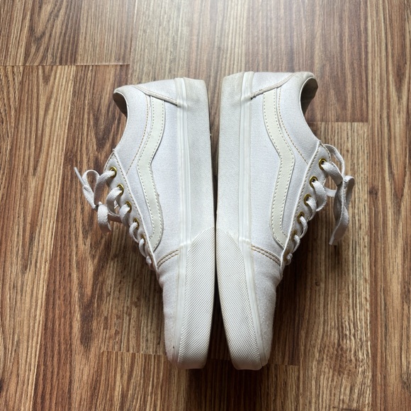 VANS “old skool” White & Gold - Picture 2 of 4